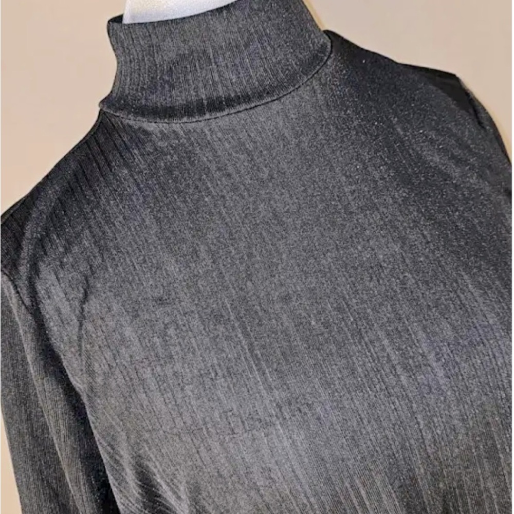 Mock neck black shirt sleeved top from eloquii